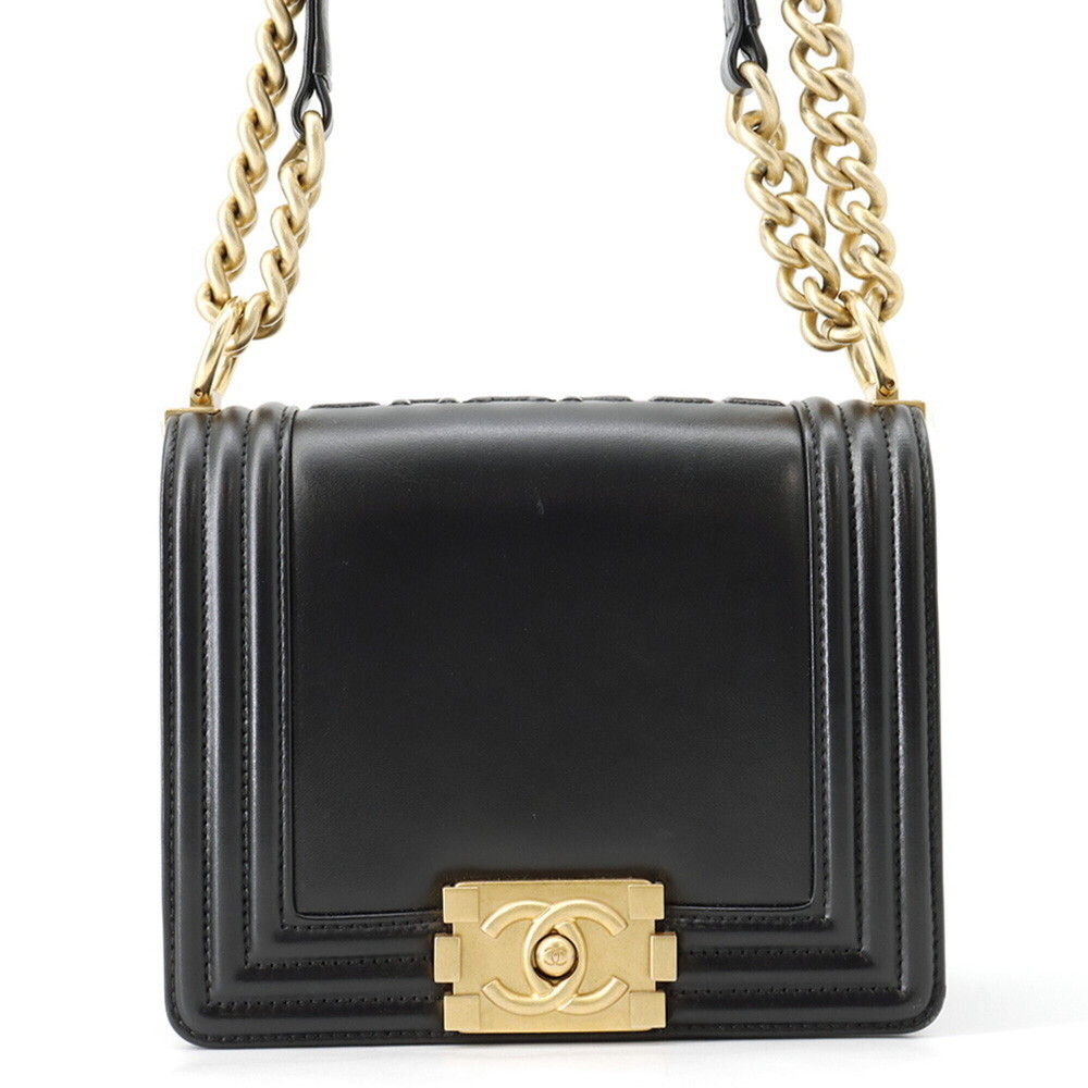 Chanel Chain Shoulder Bag Boy AS3018 CHANEL Black Handbag